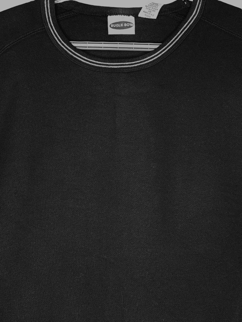 Bugle Boy Black Cotton Crewneck Sweatshirt NWT